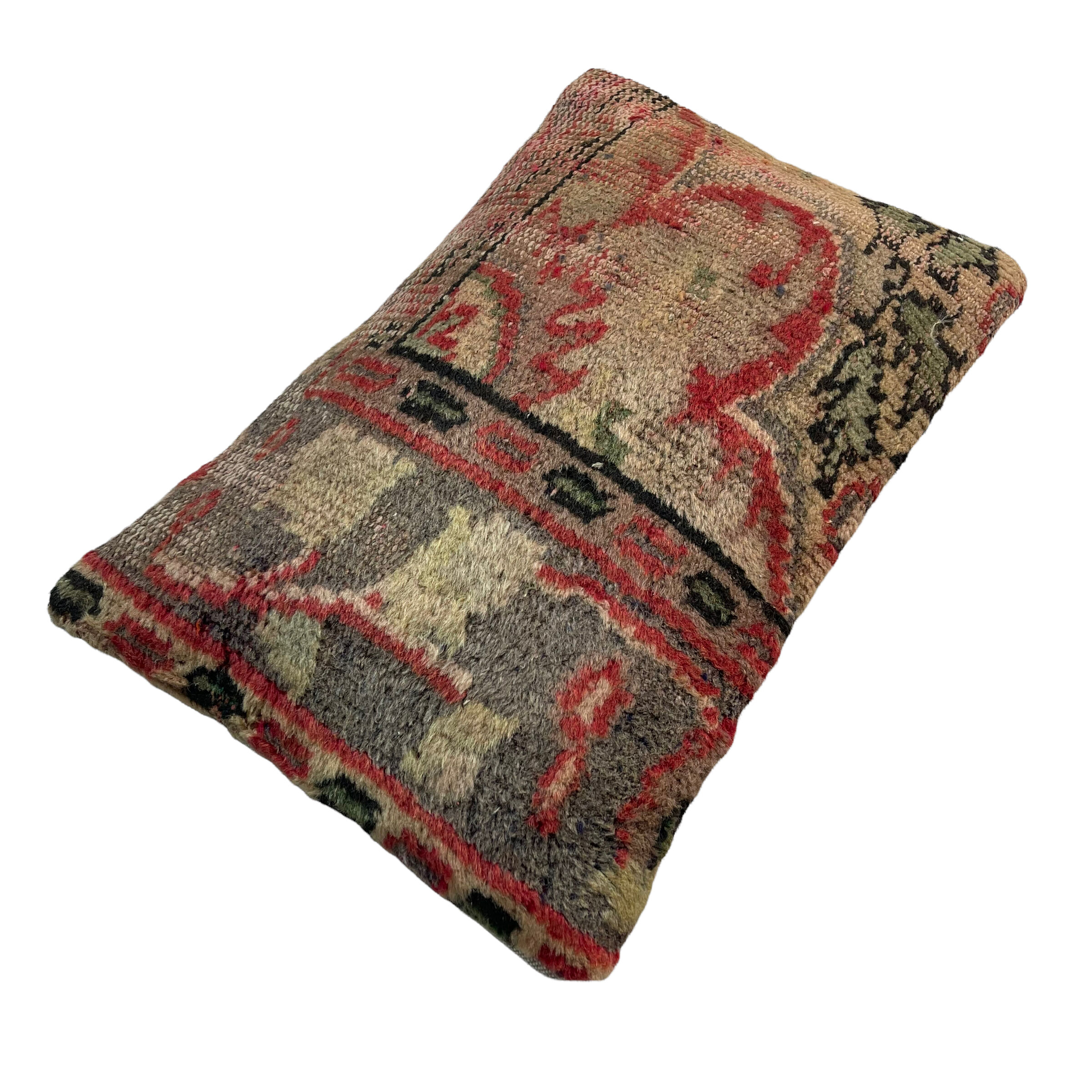 Vintage turkish rug cushion cover, 30 x 50 cm