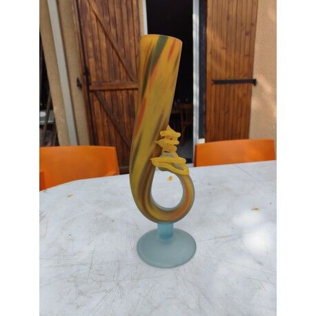 Vase soliflore en pâte de verre
