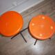 Pair of industrial workshop stools of 1960