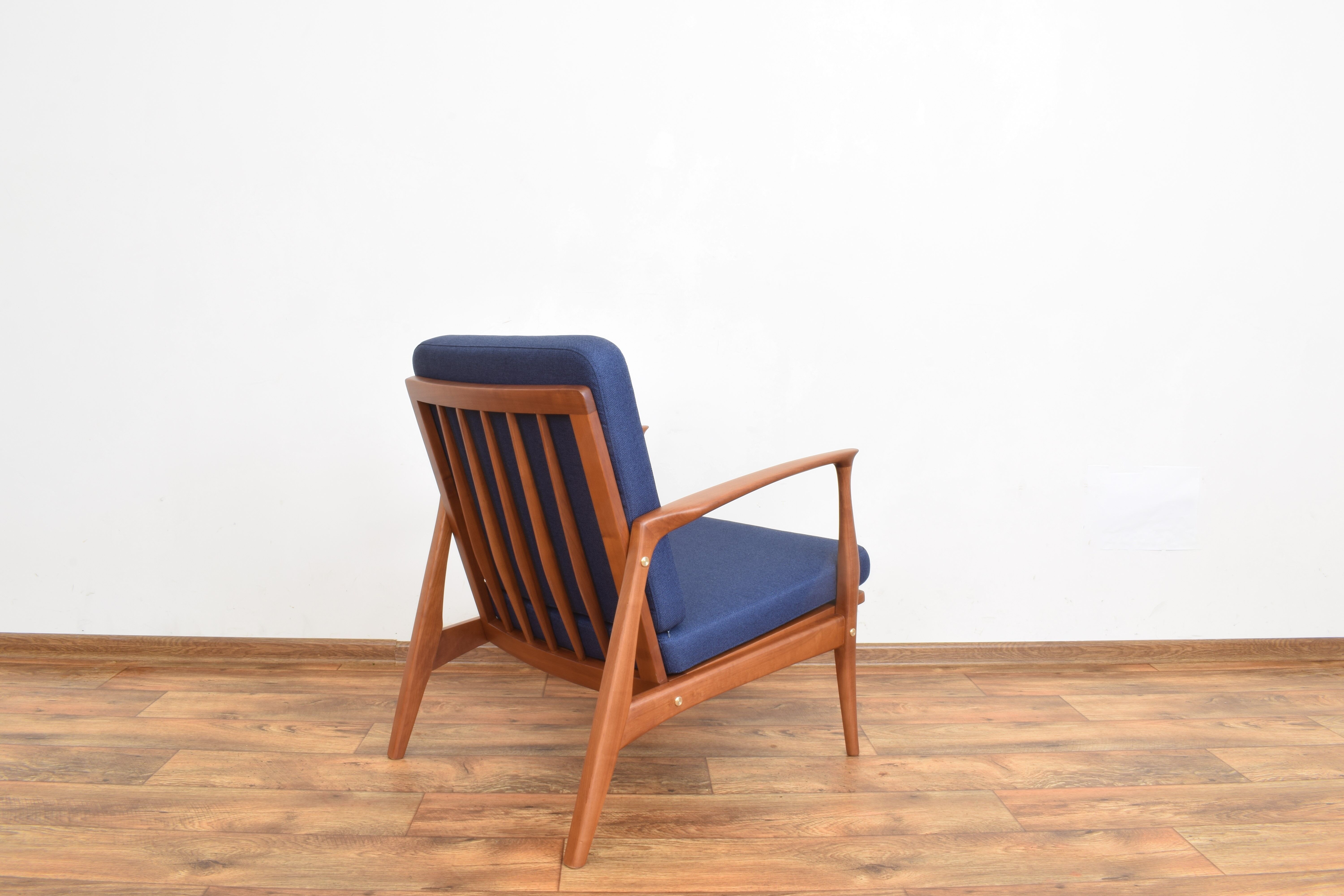 Danish cherrywood lounge chair