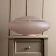 XXL pink Murano glass table lamp with white metal base, postmodern Memphis style, Italian 1980s