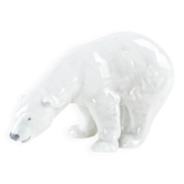 Porcelain polar bear figurine, Danish design, 1970s, manufactured by Royal
