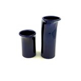 Ensemble de 2 vases en céramique bleus de l'ère spatiale, Italie vers 1970