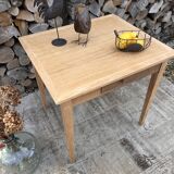 Renovated wooden farmhouse table