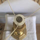 Empire / Directoire living room lamp in gilded bronze, mid-20th century