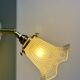Vintage frosted glass tulip wall light