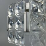 60s 70s ceiling lamp chandelier Hillebrand Leuchten Germany glass metal