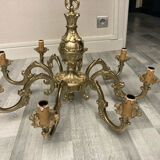 8-branch bronze chandelier