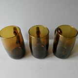 1 blown glass pitcher and its cups, 60s-70s