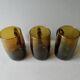 1 blown glass pitcher and its cups, 60s-70s