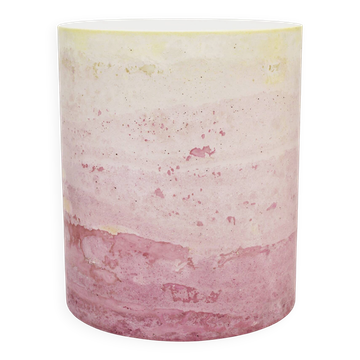 Handmade Contemporary Round Side Table in Stucco Marble, Modern Design