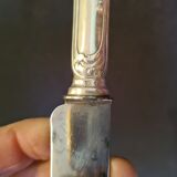 Box of 10 silver metal knives Cristofle