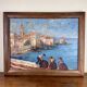 Saint Tropez Oil On Panel Signed By Zicca XX Eme