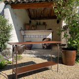 Handcrafted wrought iron console table