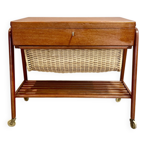 Meuble à roulettes "design scandinave" 1950.