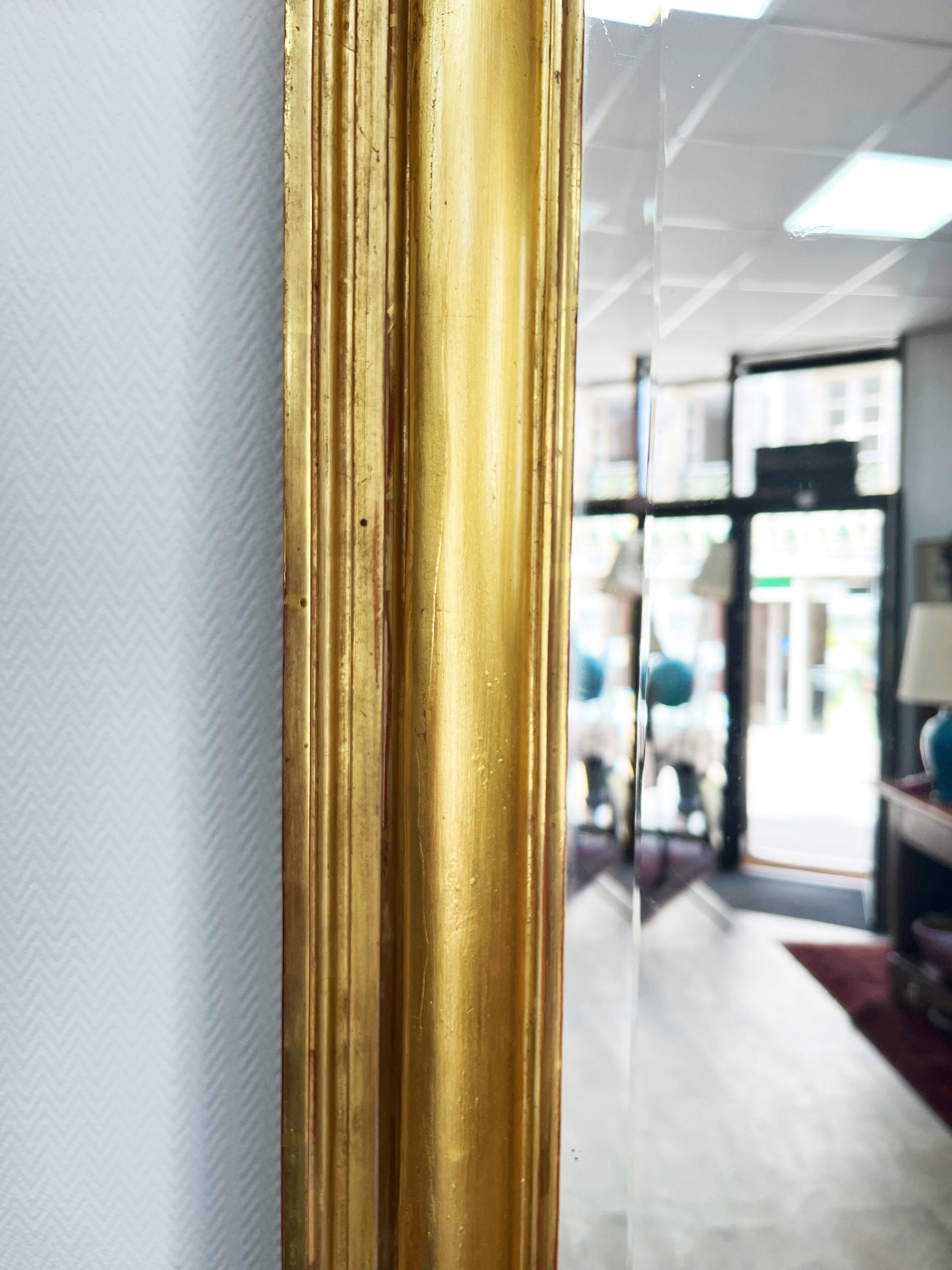 Large gilt mirror from the 19th century in the LOUIS XV style