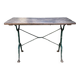 Table bistrot en fonte de fer et bois