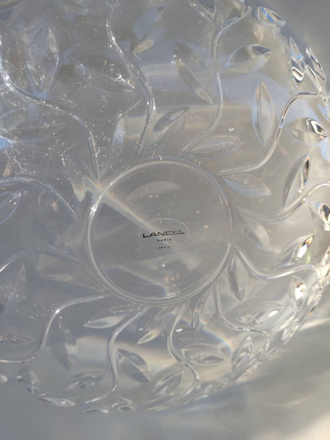 Lancel Paris crystal dish. 1980s.