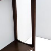 Table console en hêtre ébénisé postmoderne avec une étagère inférieure, Italie