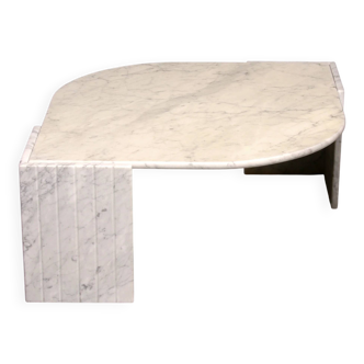 Table basse italienne en marbre en forme de larme, années 1980