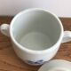 Sucrier en porcelaine fleurs bleues apilco