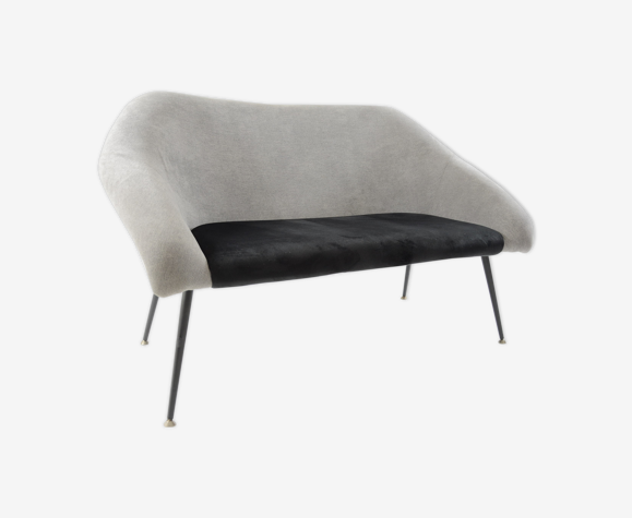 Black grey shell bench