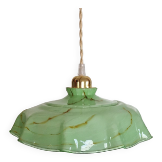 Caramel marbled green pendant light