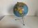 Vintage 1960 terrestrial globe Taride golden metal tripod - 28 cm