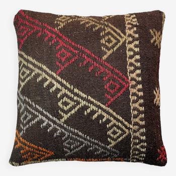 Housse de coussin kilim turc vintage, 55 x 55 cm