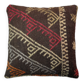 Vintage turkish kilim cushion cover , 55 x 55 cm