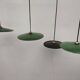 Enameled sheet metal pendant lights