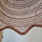 Vintage wicker pendant lamp
