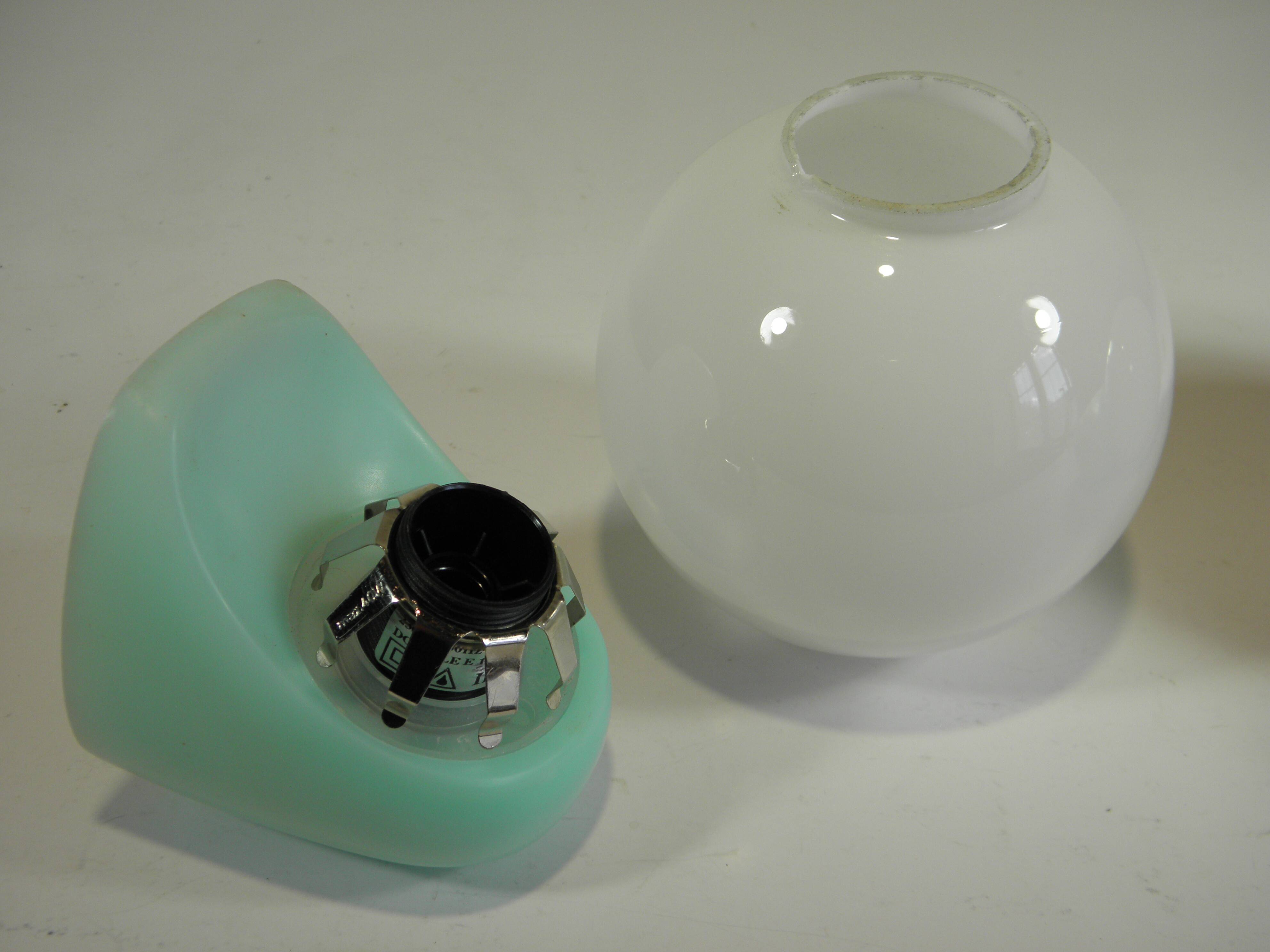 Pair of spherical wall lights - 1970s design