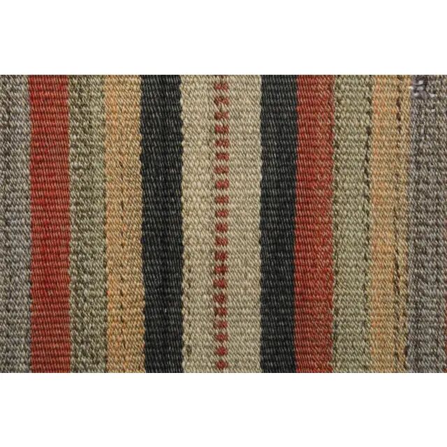 1970s Turkish Oushak Handmade Wool Cotton Beige Runner Rug 64x255