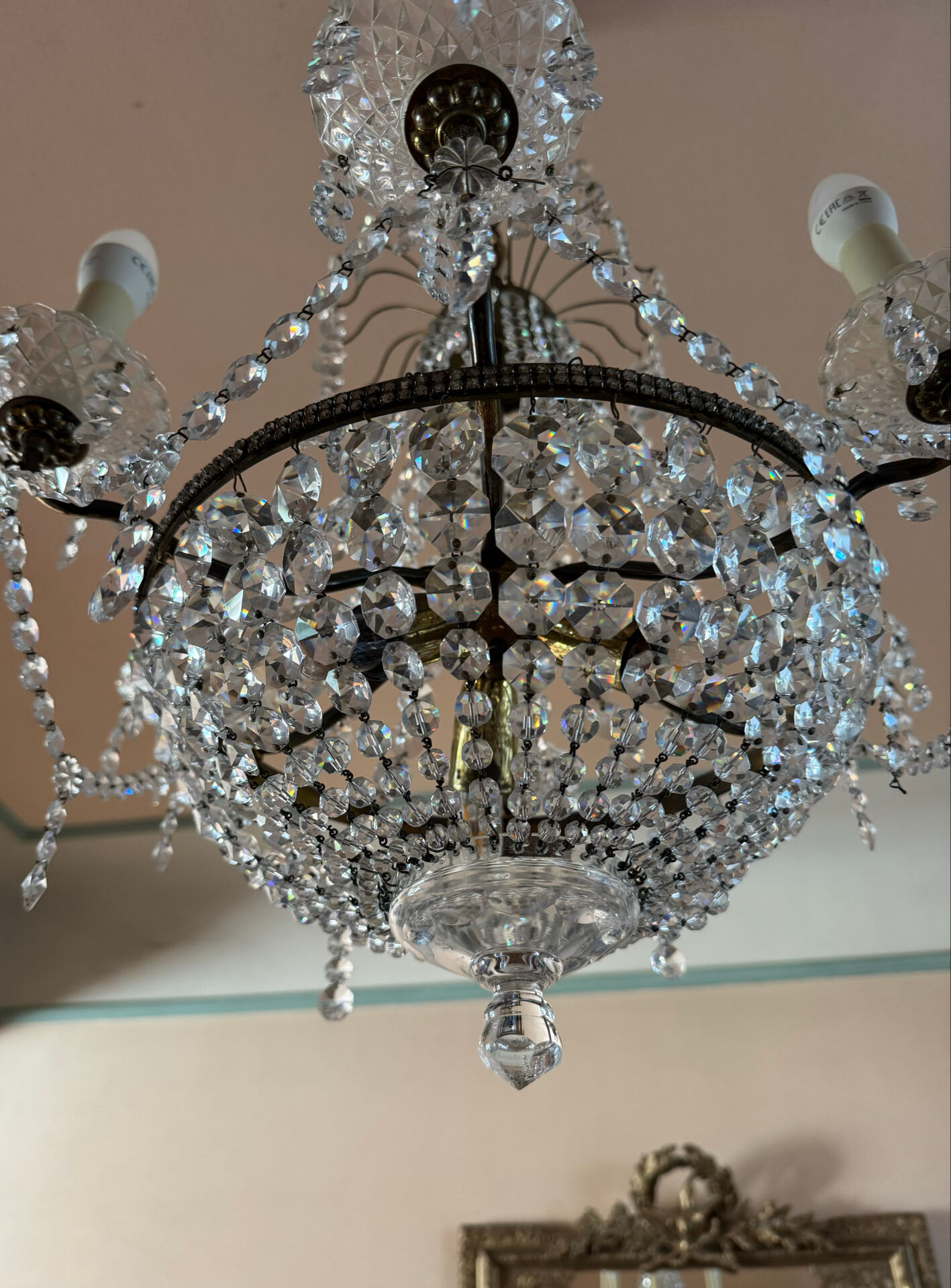 Crystal balloon chandelier from the 1960s.
