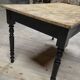 Louis Philippe style 1900s bistro farmhouse table with swivel legs