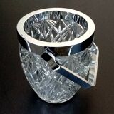 1970s Ice bucket Molded and chiseled glass