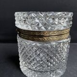 Cylindrical box – Crystal and gilded bronze
