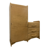 Vintage asymmetrical wardrobe 1960