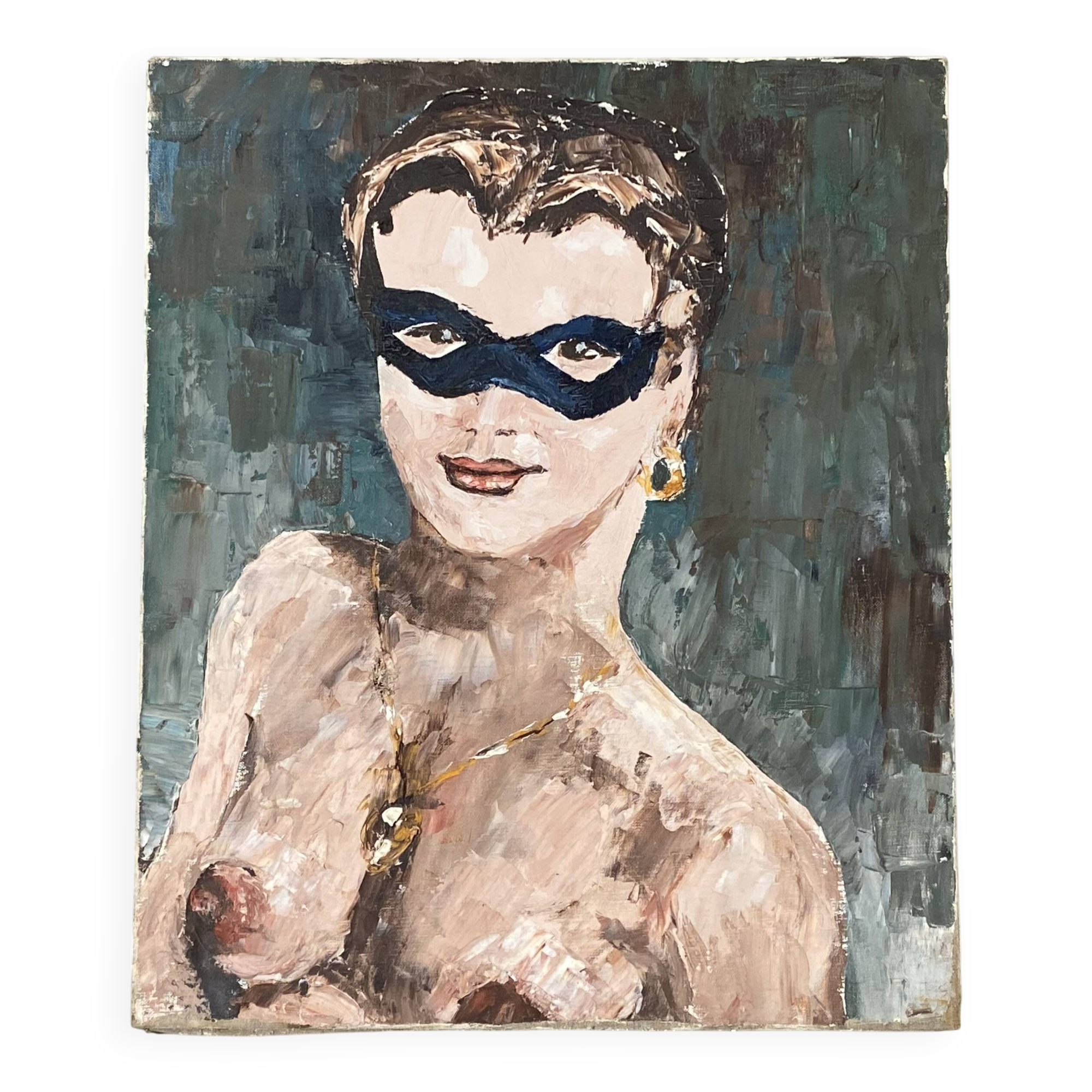 Tableau. 1950. Portrait of a woman. 55x46. Nude.