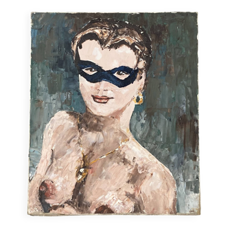 Tableau. 1950. Portrait of a woman. 55x46. Nude.