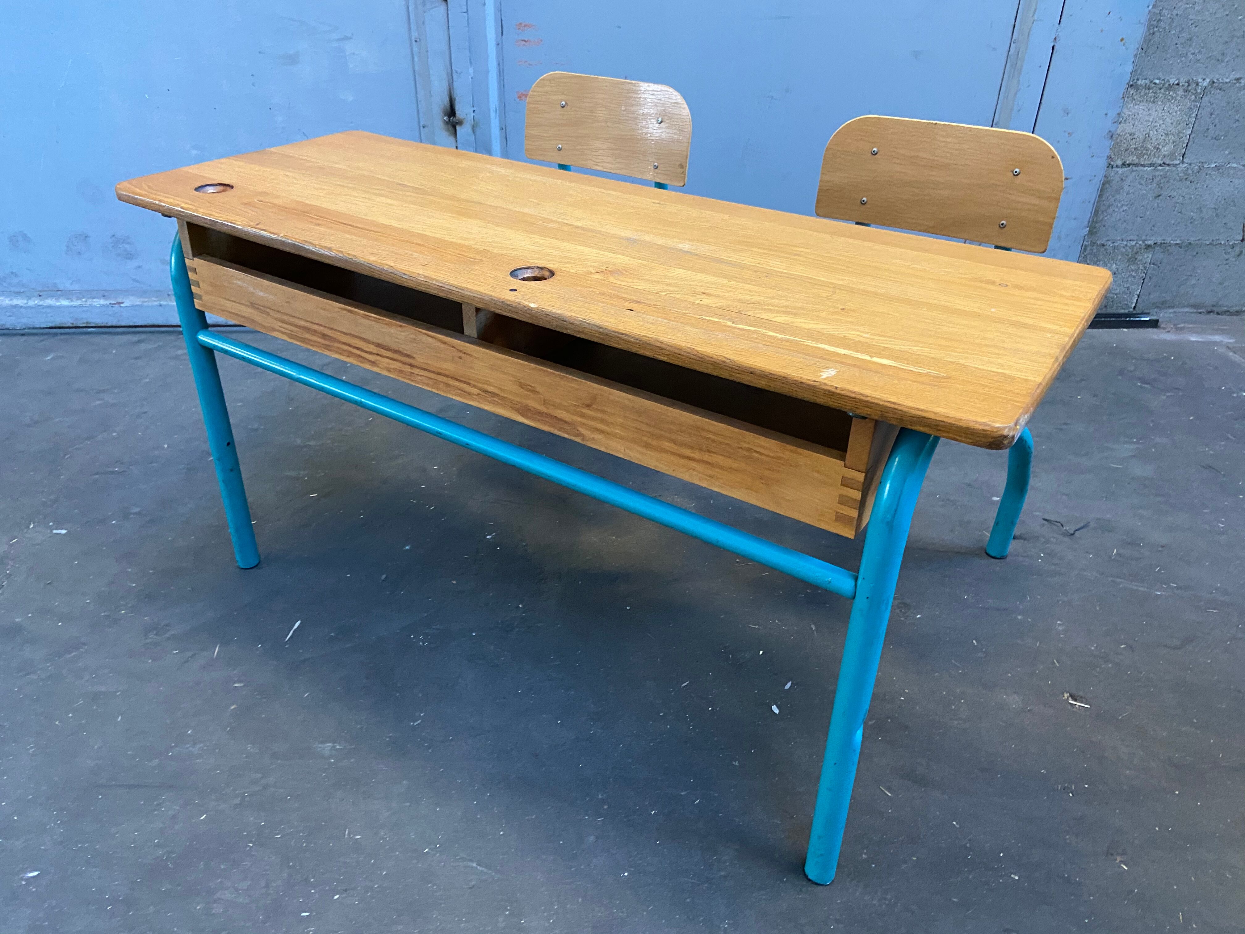 School desk school desk vintage bench