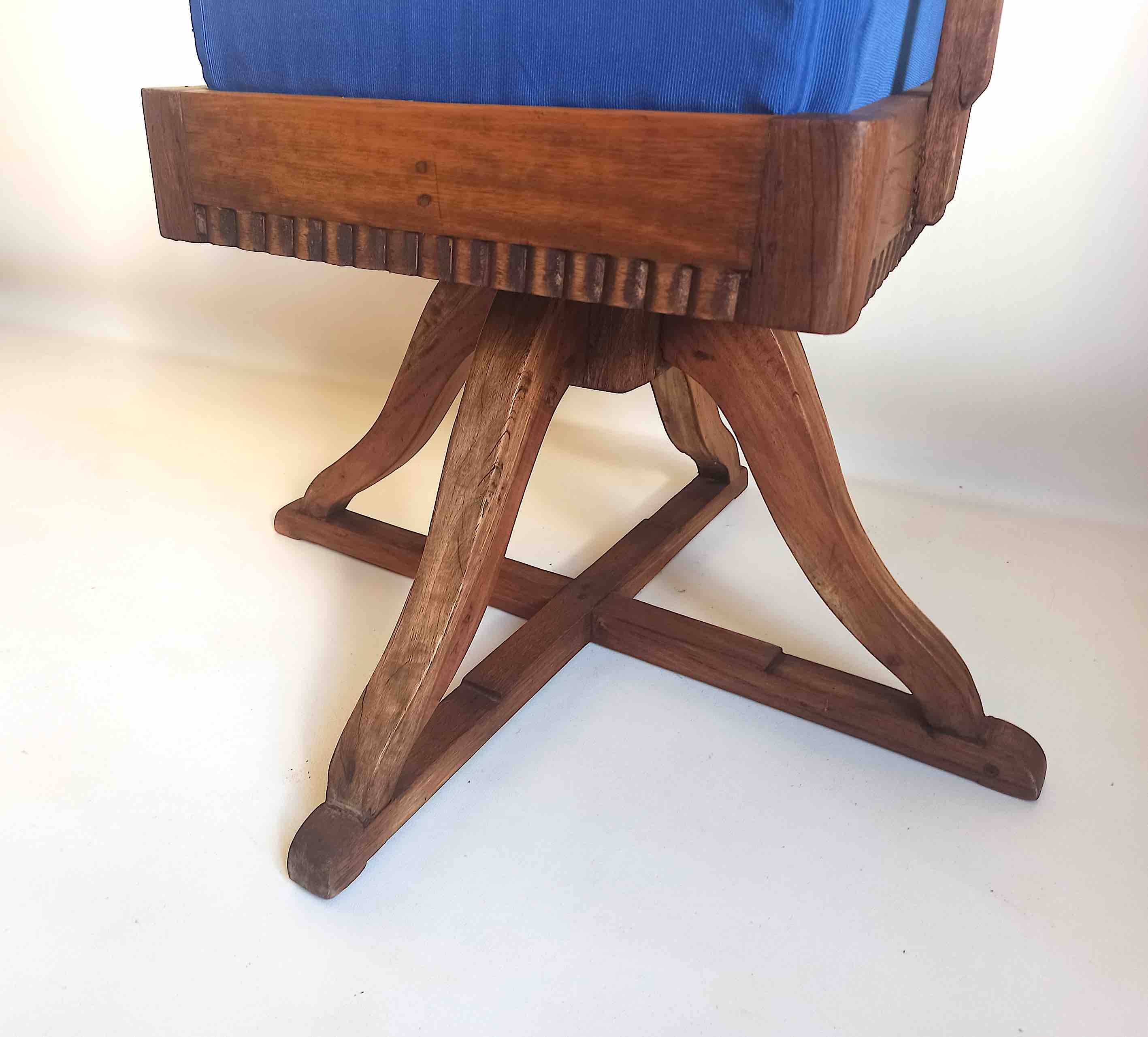 1900 Solid Teak Barber Chair