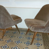 Pair of armchair Chair restored 50-60 years