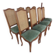 Set of 8 chairs back canned, seat very comfortable