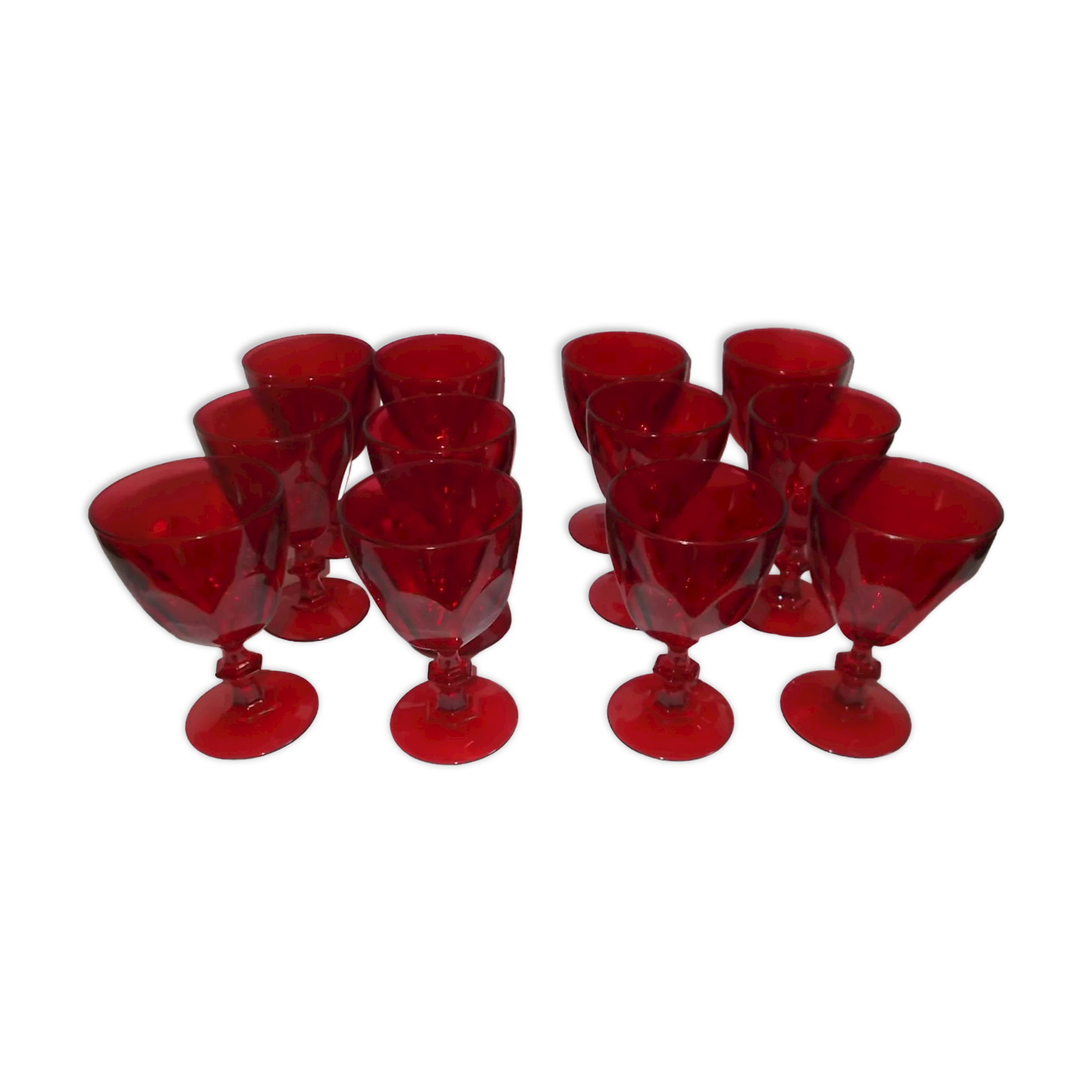 Lot 12 stemmed glasses