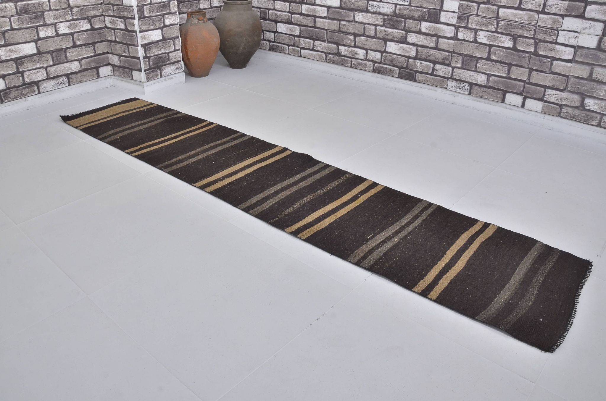 Antique Stripe Vintage Floor Kilim sku3889