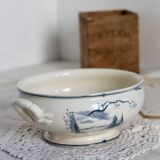 Table service 63 pieces Gien earthenware 19th century Marines model