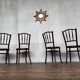 Série 4 chaises en bois bistrot 1950  fischel
