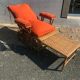 Rattan long chair and cushion